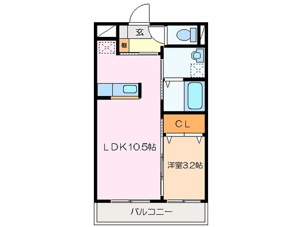 松阪駅 徒歩27分 3階の物件間取画像